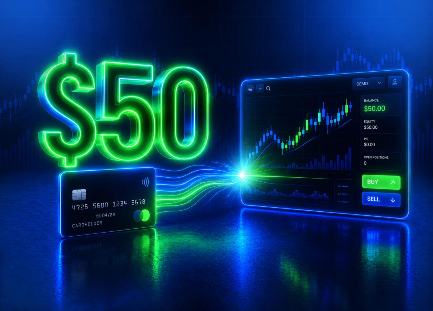 50 $ de depósito mínimo